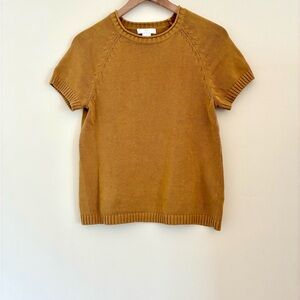 Halston Mustard Crew Neck Sweater size S